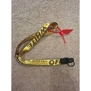 OW off white tag yellow lanyard